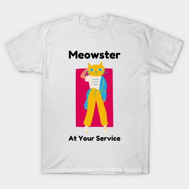 Cats Meowster At Your Service T-Shirt by UrbanCult